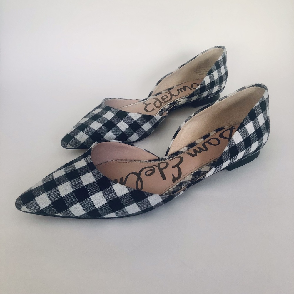 Sam Edelman checkered b&w flats